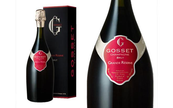 31 bouteille de Champagne Gosset Brut Grande Réserve offertes