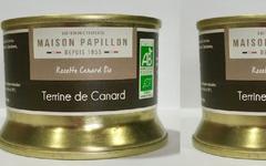 Rappel produit : Terrine de Canard BIO de marque Maison PAPILLON