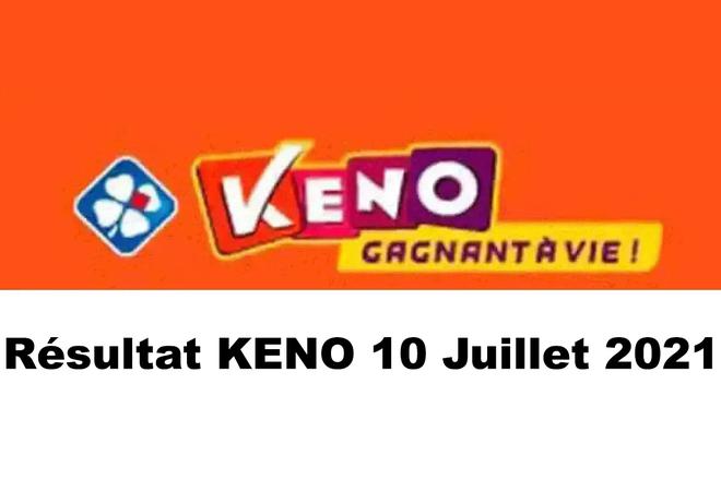 Résultat KENO 10 juillet 2021 tirage FDJ du jour Midi et Soir