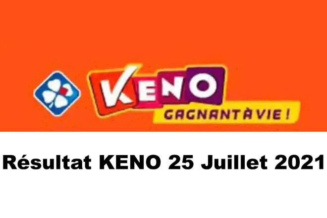 Résultat KENO 25 juillet 2021 tirage FDJ du jour Midi et Soir [En Ligne]