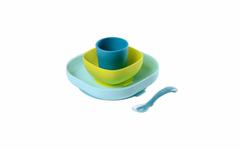 Set vaisselle bébé Béaba en silicone : incassable et aux couleurs vives