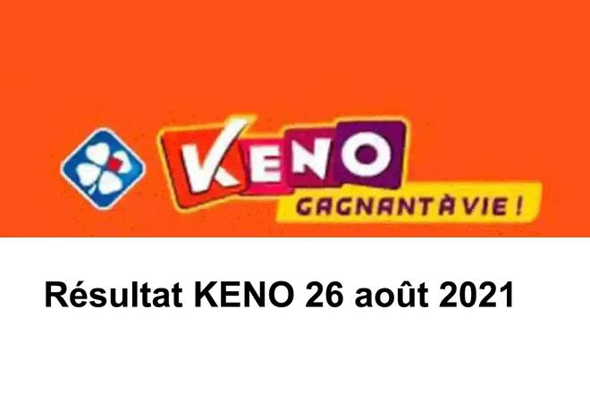 Résultat Keno 26 août 2021 tirage FDJ du jour avec Joker+ et codes loto gagnants