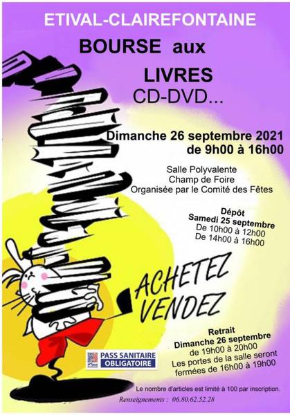 Etival-Clairefontaine – Bourse aux livres le 26 septembre