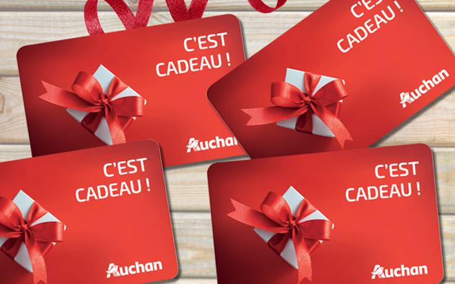 500 cartes cadeaux Auchan de 50 euros offertes
