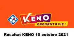 Résultat Keno 10 octobre 2021 tirage FDJ du jour Midi et Soir