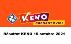 Résultat Keno 15 octobre 2021 tirage FDJ du jour Midi et Soir [Tirage Complet]
