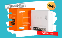 -25% sur SonOff: Les périphériques ZigBee ou Wifi à partir de 10€ ! (compatible Jeedom, eedomus, Home Assistant, etc.)