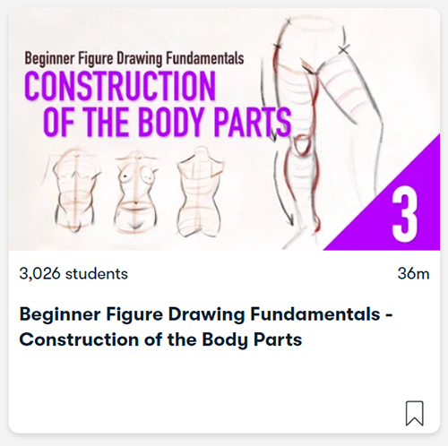 SKILLSHARE - BEGINNER FIGURE DRAWING FUNDAMENTALS - CONSTRUCTION OF THE BODY PARTS.2021.ENGLISH.VOST...