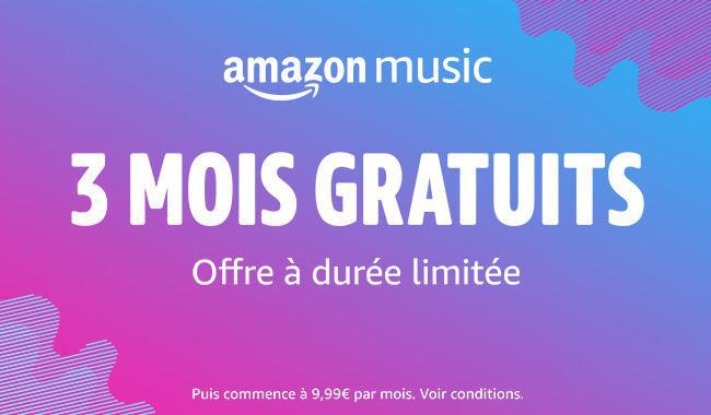 3 mois gratuits avec Amazon Music