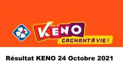 Résultat Keno 24 octobre 2021 tirage FDJ du jour Midi et Soir