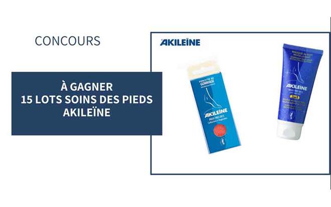 15 lots de soins des pieds Akileine offerts