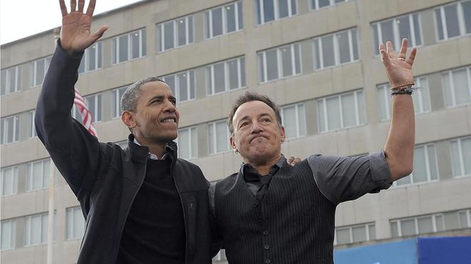 "On peut apprendre à vivre ensemble plutôt que chacun chez soi", lancent Barack Obama et Bruce Springsteen dans Quotidien