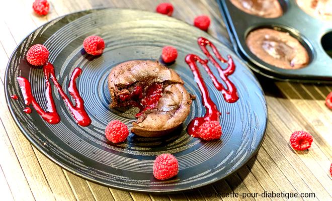 Fondant au chocolat coeur framboise