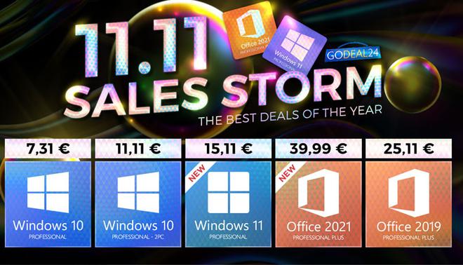 Bon Plan : plein de promos chez Godeal24 pour le 11.11 : Windows 10 dispo dès 5,55 € !