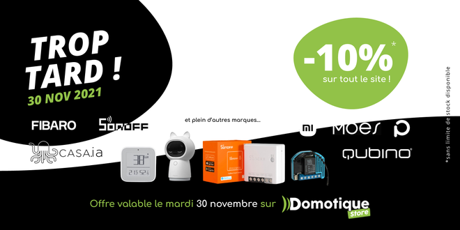 10% sur toute la boutique Domotique Store