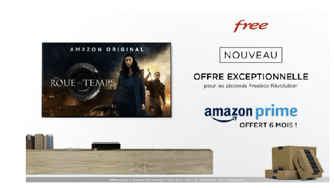 Free offre Amazon Prime (Vidéo, Musique, stockage photo, Gaming, livraison rapide…) avec la Freebox Révolution