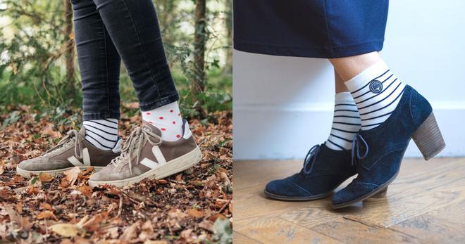 Unies, rayées ou à poids, découvrez les chaussettes françaises, bio et solidaires de Coton vert