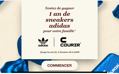 Jeu Adidas Rejoignez la famille sur e-papillote-courir-adidas.com :  1 an de Sneakers Adidas et des milliers de codes de réduction mis en jeu