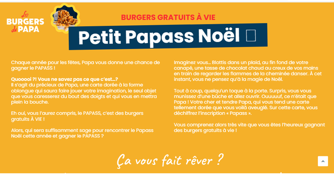 Jeu La Hotte de Papa 2021 sur lesburgersdepapa.fr : Un Papass à gagner