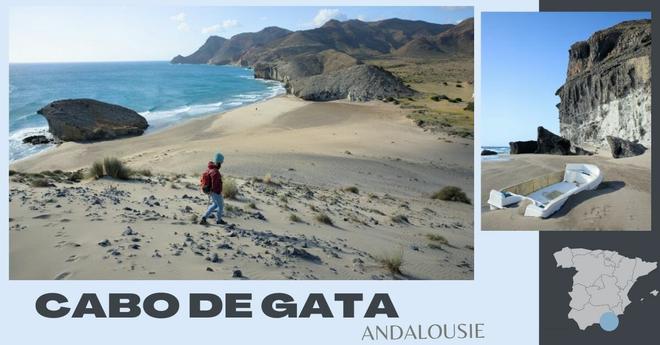 Le parc naturel Cabo de Gata-Nijar vers Almeria
