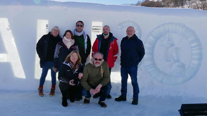 EN IMAGES. Les sculpteurs sur glace et neige de Fécamp primés par leurs pairs et par le public, à Valloire