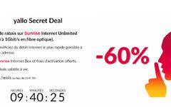 Bon Plan: Yallo Secret Deal - 60% de rabais sur Sunrise Internet Unlimited jusqu'au 30.01.2019