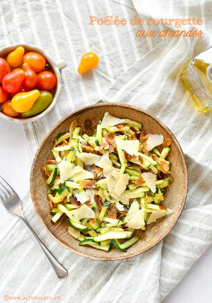 Poêlée de courgette aux amandes