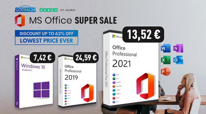 Bon plan : Microsoft Office 2021 à 25 euros et Windows 10 à 7 euros