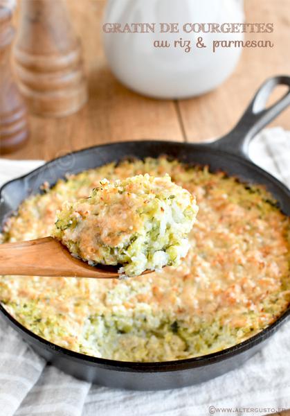 Gratin de courgettes au riz & parmesan