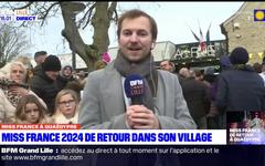 Miss France 2024: Ève Gilles est arrivée à la mairie de Quaëdypre
