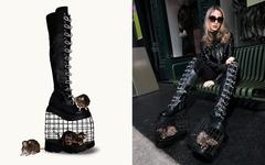 Cette paire de bottes avec des (faux) rats a choqué la Fashion Week de New York