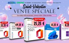 Pour la Saint-Valentin : Microsoft Office 2021 et Windows 11 à partir de 10€ sur Godeal24