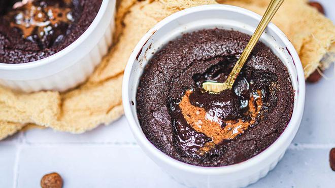 Mi-cuits chocolat et praliné individuels à l'airfryer