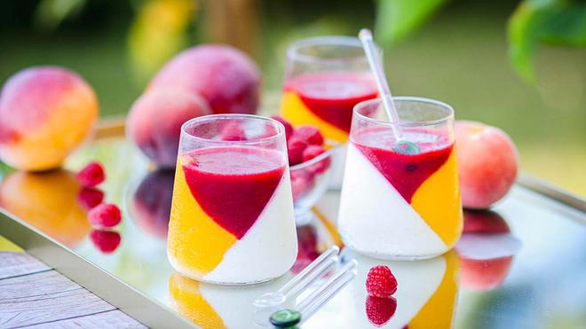 Panna cotta mangue framboise