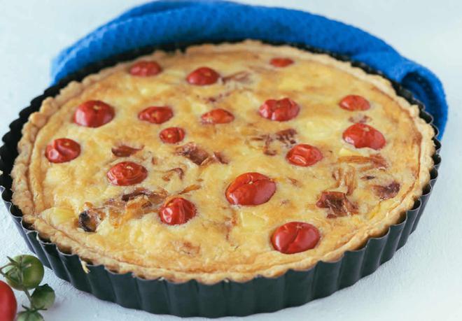 Quiche poulet et tomates cerises au Thermomix