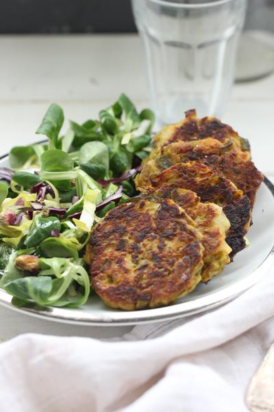 Galettes aux poireaux, vegan et sans gluten