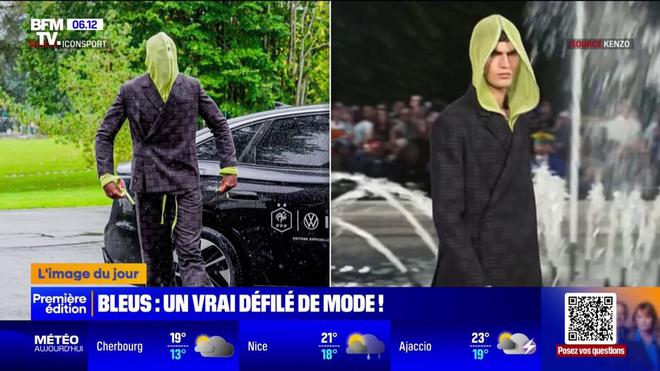 Cagoule verte, talons... L'arrivée des Bleus à Clairefontaine devient la Fashion Week des footballeurs