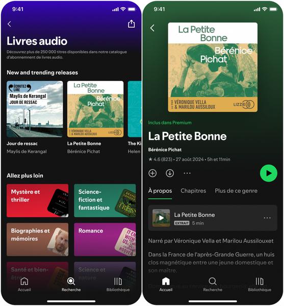 Spotify propose maintenant les livres audio en France