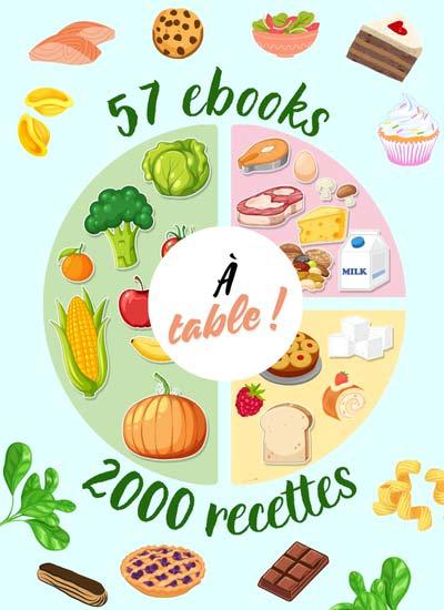 Pack A table : 57 ebooks de cuisine et pâtisserie pour le prix de 2 ????