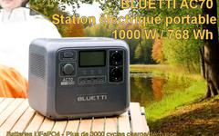 Équipez vous pour le camping avec la station électrique portable Bluetti AC70 / 1000W