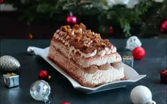 Bûche de Noël tiramisu aux spéculoos