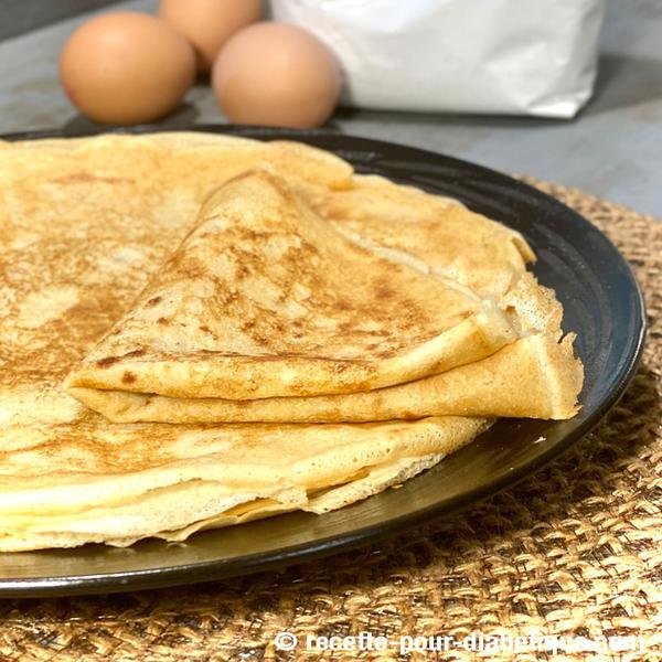 Crêpes à IG Bas à la farine d’Orge mondé