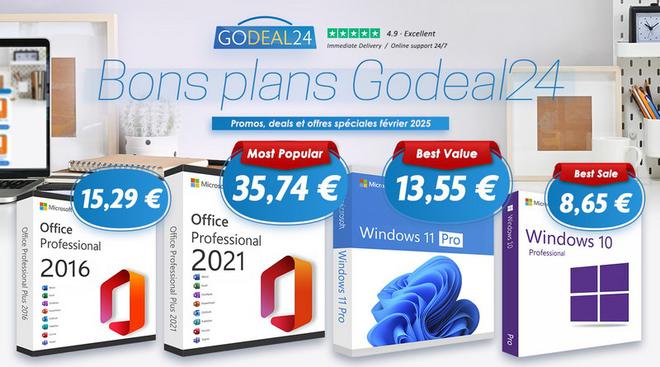 Bon plan chez GoDeal24 : Windows 11 à partir de 10€ !