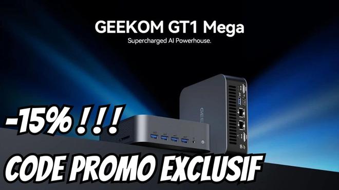 GEEKOM GT1 Mega : -15% sur ce Mini PC Windows puissant avec mon code promo exclusif