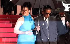 Robe bleue, dents en or...Rihanna et ASAP Rocky foulent le tapis rouge du festival de Cannes