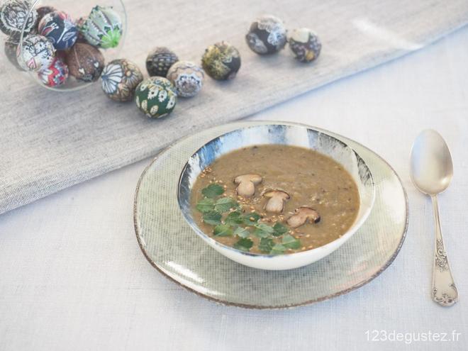 Soupe légumes champignons
