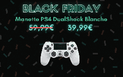 -33% sur la manette PS4 DualShock Blanche – Black Friday