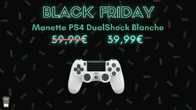 -33% sur la manette PS4 DualShock Blanche – Black Friday