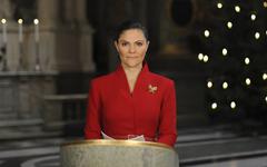 Crown Princess Victoria attended a Christmas service in the Royal Chapel