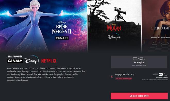 S’il vous manque un cadeau, Canal+ avec Disney+ et Netflix est toujours dispo à 25 € / mois